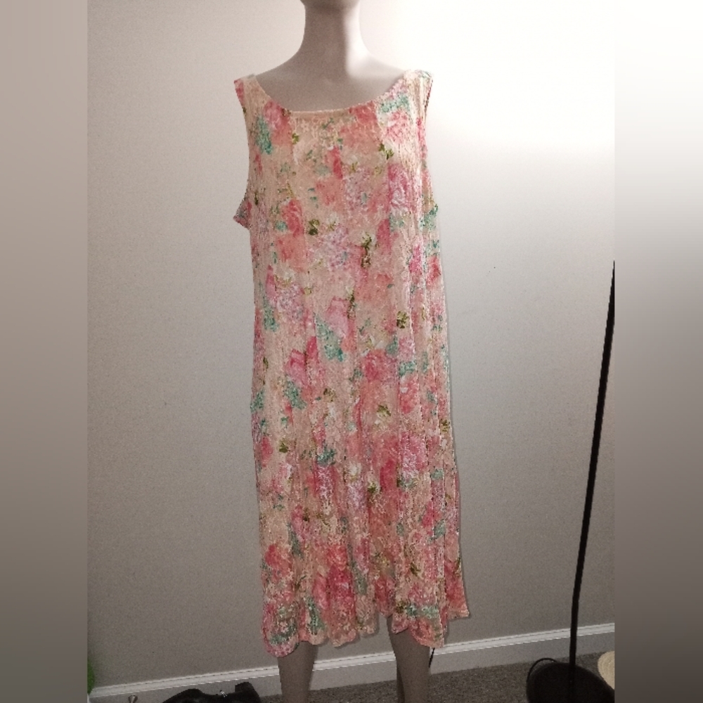 Perceptions lace floral print dress size large